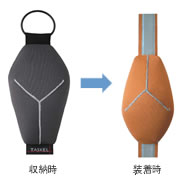 命を守るリフレクター(反射板)・プロダクト『TASKEL』グレー/オレンジ