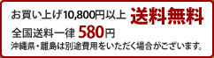 全国送料一律 580円 お買い上げ 10,800円以上 送料無料　沖縄県・離島は別途費用をいただく場合がございます。